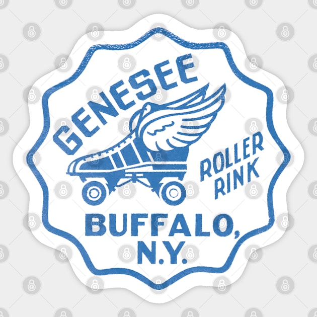 Vintage Roller Skating Buffalo New York Sticker by Timeless Chaos